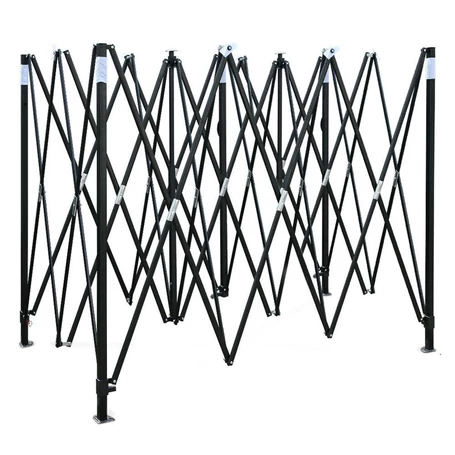 Összecsukható, fémvázas, kerti pavilon, sörsátor ponyvával, 3x4,5 m méretben, zöld