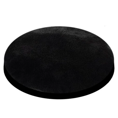 Plüss cicaágy, cicafekhely, macskaodu, 40×40×37 cm méretben, fekete