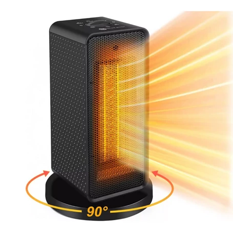Asztali hősugárzó, ventilátor, oszcilláló funkcióval, 1200w