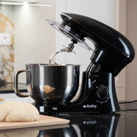 Többfunkciós konyhai robotgép 6,2 literes keverőtállal, 6+1 sebességfokozattal, 2200 W teljesítménnyel, fekete