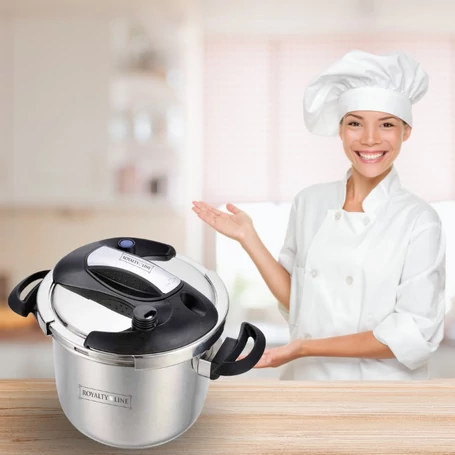 Royalty Line rozsdamentes acél kukta, 6 literes, 22cm széles, RL-PS6L