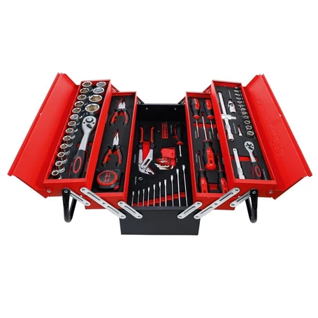 85 részes professzionális szerszámkészlet masszív fém szerszámos ládában
