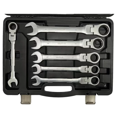 22 részes hajlékony csillag-villás racsnis kulcskészlet hordozó dobozban