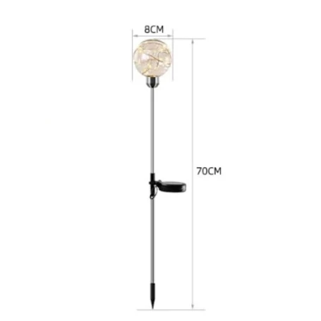 Leszúrható napelemes LED kerti világítás 1 db, hidegfehér, 70 cm magas