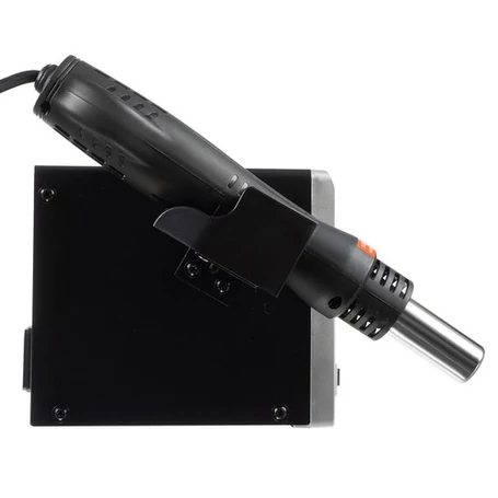 Forrólevegős forrasztópáka, forrasztóállomás, LCD kijelzővel, 3 db fúvókával, 100-500°C, 700W