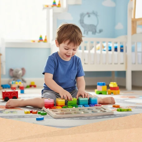 Montessori kreatív 3 az 1-ben fa oktató játék gyerekeknek mágneses labirintus, geometriai formák és számok, logikai készséget fejlesztő játék