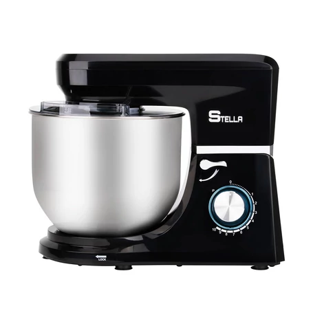 Stella multifunkciós konyhai robotgép 1800W, 8 literes keverőtállal, 10 sebességfokozat, fekete