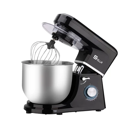 Stella multifunkciós konyhai robotgép 1800W, 8 literes keverőtállal, 10 sebességfokozat, fekete