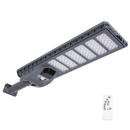 Nagy fényerejű, napelemes, akkumulátoros, mozgásérzékelős, utcai LED lámpa, 6 paneles, 600w