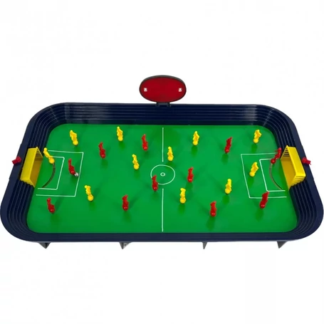 Asztali, rugós focikészlet, eredményjelzővel, társasjáték, 2 csapat, 2 db labdával