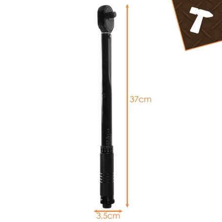 Professzionális króm-vanádium acél nyomatékkulcs biztonsági retesszel, 3/8