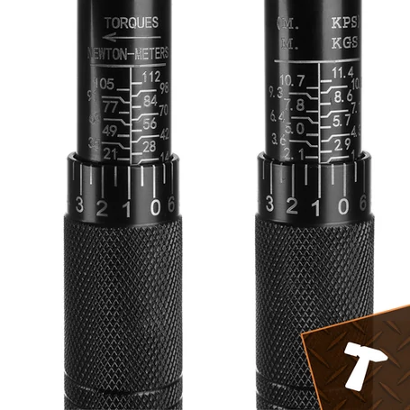 Professzionális króm-vanádium acél nyomatékkulcs biztonsági retesszel, 3/8