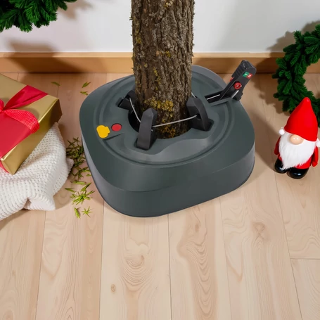 Önzáró karácsonyfa állvány 2,5 méterig súlyozott alap víztartállyal stabil, tartós és könnyen szerelhető