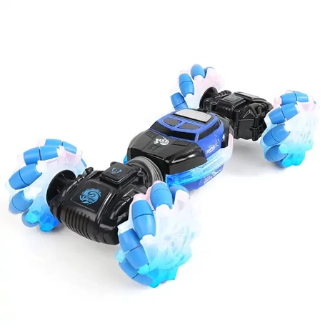 Kézmozdulatokkal irányítható twist car, kaszkadőrautó, gesztusvezérlés, 4x4, 2,4GHz-es kontroller, kék
