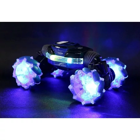 Kézmozdulatokkal irányítható twist car, kaszkadőrautó, gesztusvezérlés, 4x4, 2,4GHz-es kontroller, kék