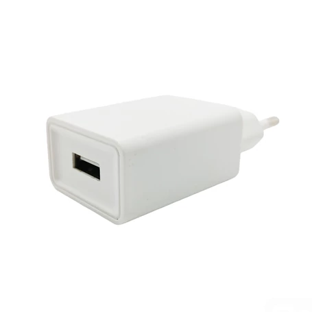 Univerzális USB fali hálózati adapter és töltő, EU csatlakozóval, AC 5V 1,5A, fehér