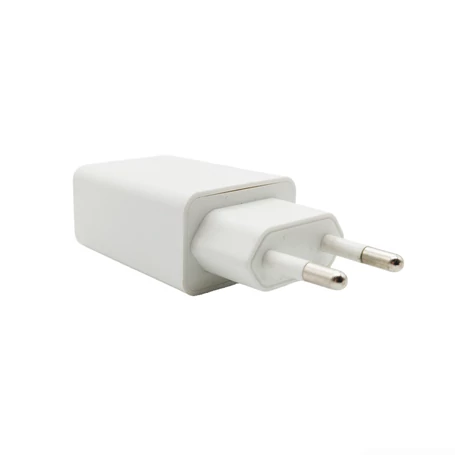 Univerzális USB fali hálózati adapter és töltő, EU csatlakozóval, AC 5V 1,5A, fehér