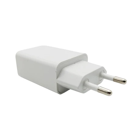 Univerzális USB fali hálózati adapter és töltő, EU csatlakozóval, AC 5V 1A, fehér