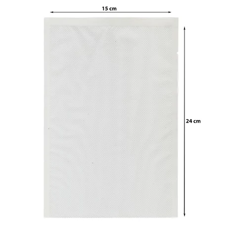 Fóliatasak kamrás vákuumcsomagolóhoz, 15 x 24 cm, 10 db, BPA mentes