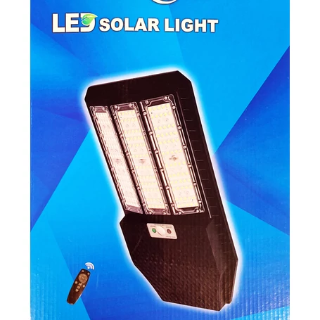 Extra fényerejű LED szolár utcai lámpa konzollal, távirányítóval, mozgásérzékelővel, 600W