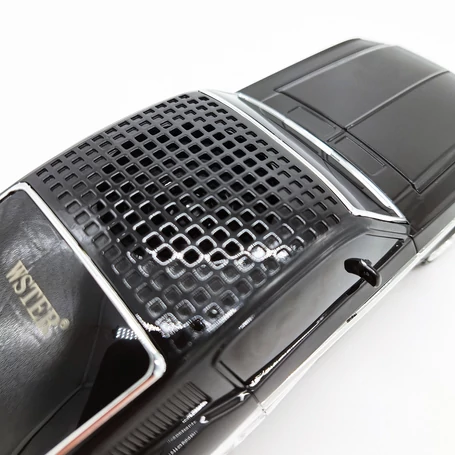 WSTER 1967-es Ford Mustang fastback formájú Bluetooth hangszóró, USB port, TF kártyahely, fekete