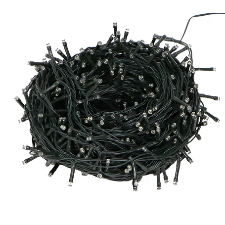 Karácsonyi LED füzér, 500 LED, 35 m hosszú, meleg fehér, 8 világítási effekt, IP44 