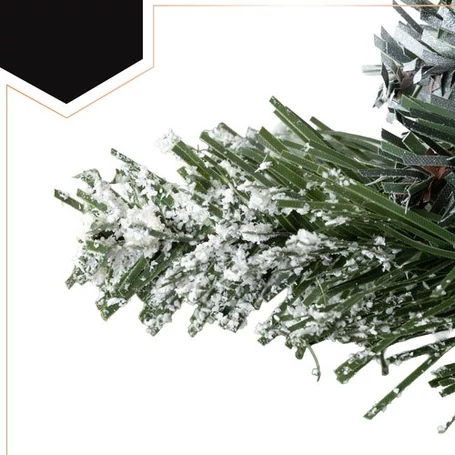 Prémium minőségű törzses műfenyő, karácsonyfa, havas ágakkal, tobozokkal, állítható magassággal, valódi impregnált fa törzzsel, műanyag talppal, 1.8 méter magassággal