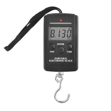 Kampós digitális bőrönd mérleg, 40 kg méréshatárral