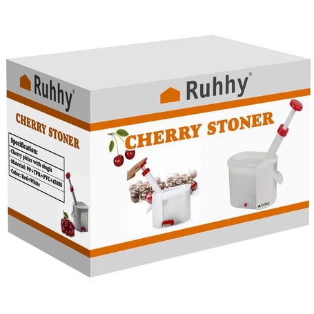 Kézi rugós cseresznye és meggymagozó magtartállyal, csúszásmentes talppal, gyors és hatékony mechanikával