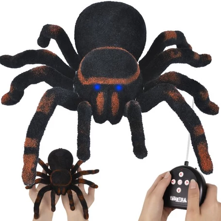 Távirányítós óriáspók, tarantula, 25 cm, elemes, élethű Halloween dekoráció