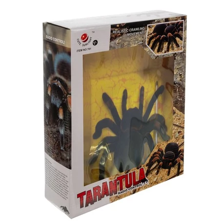 Távirányítós óriáspók, tarantula, 25 cm, elemes, élethű Halloween dekoráció