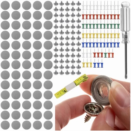 Univerzális autó tetőkárpit javító készlet, 70 db-os rögzítőszett kiegészítőkkel