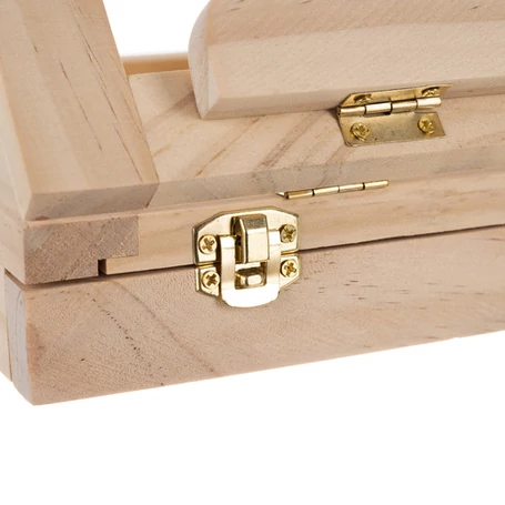 45 részes művészi rajz és festőkészlet praktikus bőröndben, felnyitható fa festőállvánnyal