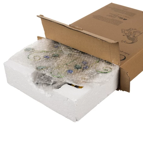 Napelemes, akkus, 40 LED-es kerti lámpa páva motívummal, alkonyatkapcsolóval, vízálló, kertbe, teraszra