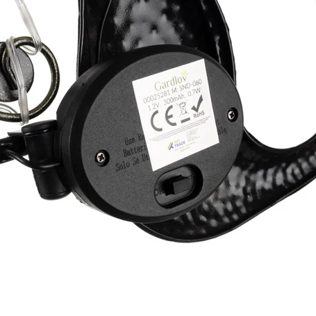 Napelemes, akkus, 40 LED-es kerti lámpa páva motívummal, alkonyatkapcsolóval, vízálló, kertbe, teraszra