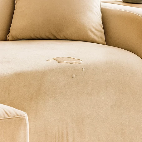 Rugalmas fotel- és kanapévédő huzat, ajándék párnahuzattal 145-185 cm méretben, bársony, bézs