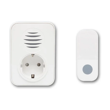 Home DBA1101AC vezeték nélküli csengő, elemes nyomógomb, max 110m hatótáv, 38 dallam, IP44 nyomógomb