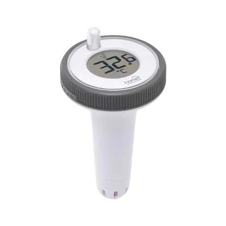 Home HCP60 vezeték nélküli úszó medence hőmérő, külső-belső hőmérséklet, min/max hőmérsékletek rögzítése, pontos idő, elemes működtetés