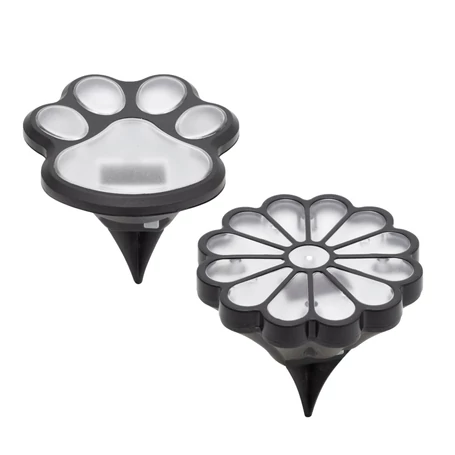 HOME MX674 napelemes kerti lámpa, tappancs, virág, 12db/display, 1db melegfehér LED, beépített akkumulátor