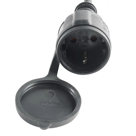 Home NV725BK hosszabbító gumikábel, 25 méter, H07RN-F, zárófedéllel, max. 3500 W, IP44, fekete