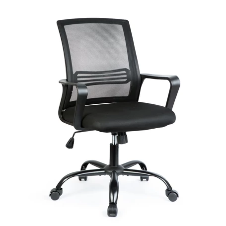 Irodai forgószék - fix karfával - fekete - 70 x 51 / 52 x 50 cm