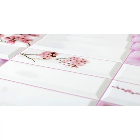 3D PVC falpanel Virág mintás