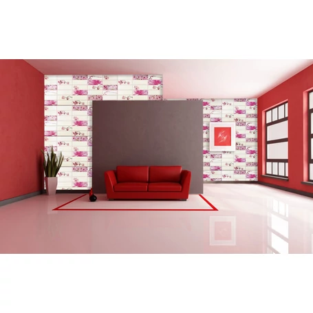 3D PVC falpanel Virág mintás